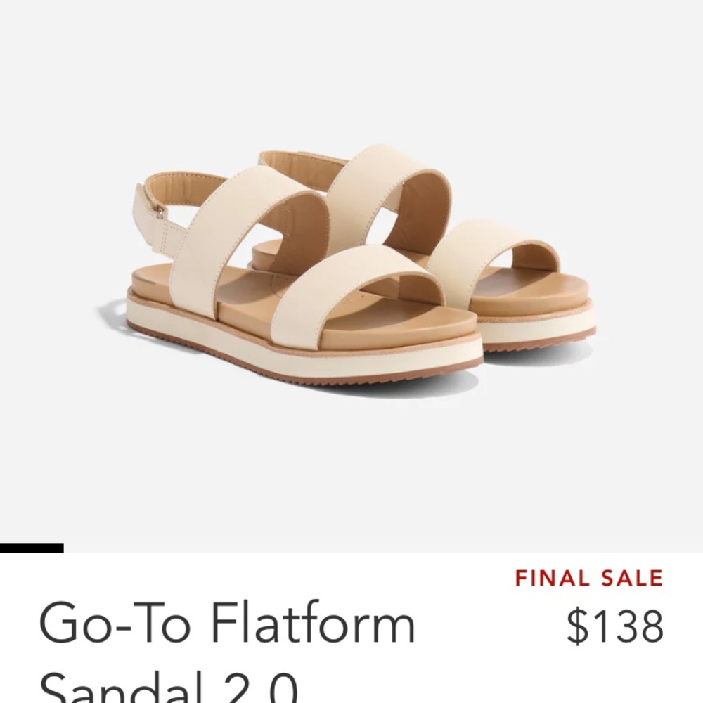 Cream Platform Sandals with Chunky Sole and Wide Straps
